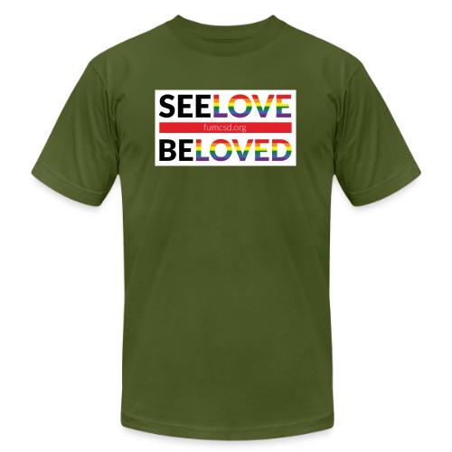 FUMCSD See Love, Be Loved: white design background - Unisex Jersey T-Shirt by Bella + Canvas