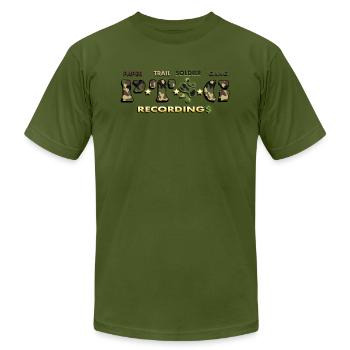 O.G. Camo - Unisex Jersey T-Shirt by Bella + Canvas - olive - Front - Jose (178cm)