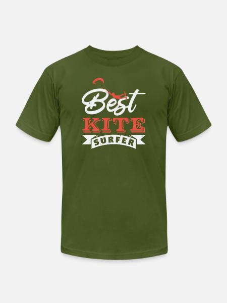 Kite Best - Unisex Jersey T-Shirt by Bella + Canvas - olive