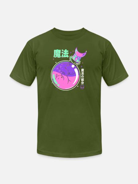 Poison Magicat - Unisex Jersey T-Shirt by Bella + Canvas - olive