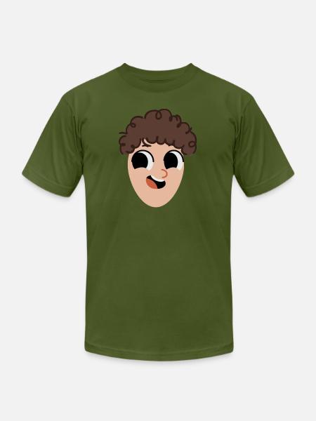 egg face - Unisex Jersey T-Shirt by Bella + Canvas - olive