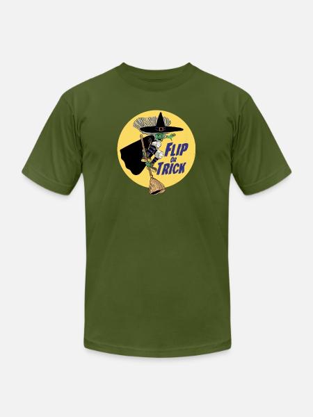 Witch Skater - Unisex Jersey T-Shirt by Bella + Canvas - olive