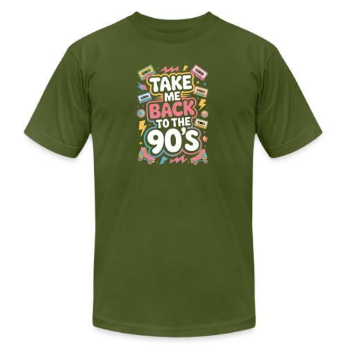 Retro 90s Take Me Back Graphic Art - Unisex Jersey T-Shirt by Bella + Canvas