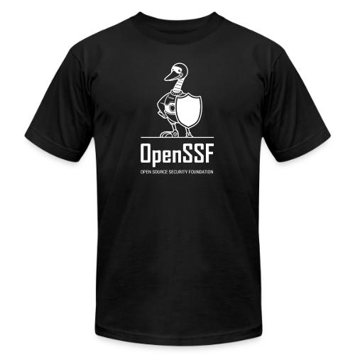 OpenSSF tall white logo - Unisex Jersey T-Shirt by Bella + Canvas