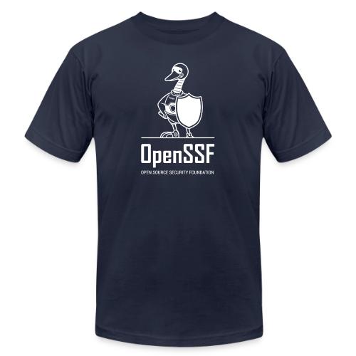OpenSSF tall white logo - Unisex Jersey T-Shirt by Bella + Canvas