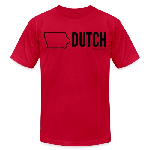 Iowa Dutch (black) - Unisex Jersey T-Shirt by Bella + Canvas