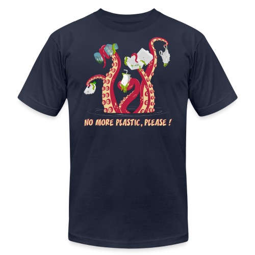 Octopus No More plastic - Unisex Jersey T-Shirt by Bella + Canvas
