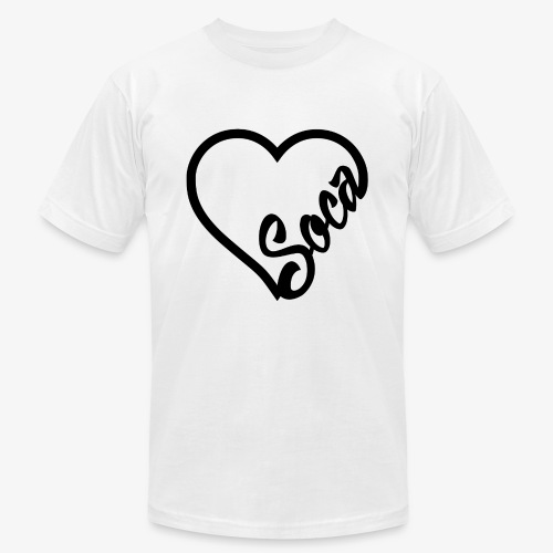 SocaHeart - BLACK - Unisex Jersey T-Shirt by Bella + Canvas