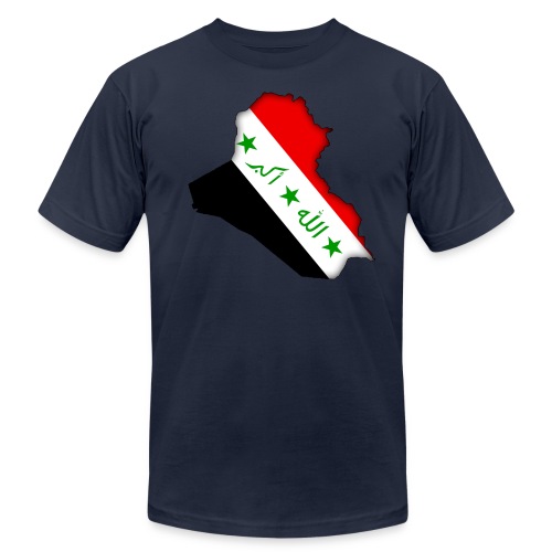 iraq map - Unisex Jersey T-Shirt by Bella + Canvas