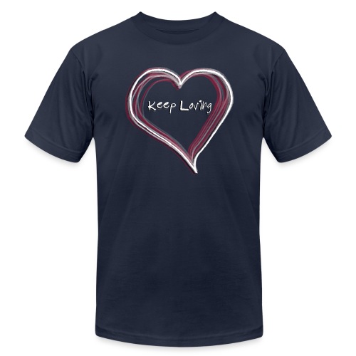 Keep Loving Hand Drawn Heart - Unisex Jersey T-Shirt by Bella + Canvas