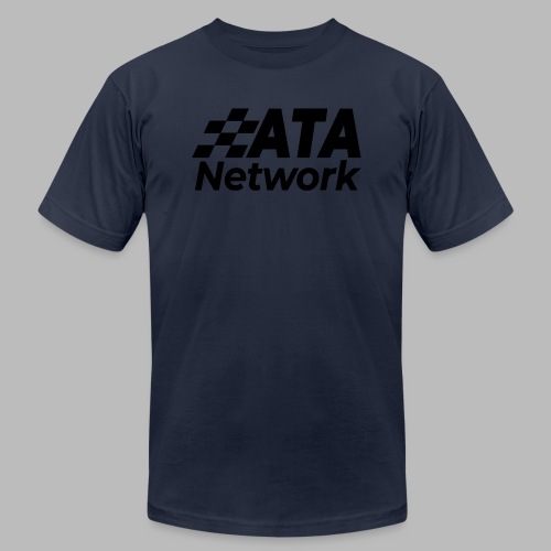 ATA Network Black Stacked Logo - Unisex Jersey T-Shirt by Bella + Canvas