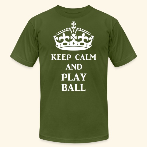 keep calm play ball wht - Unisex Jersey T-Shirt by Bella + Canvas