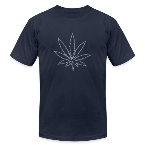 weed outline - Unisex Jersey T-Shirt by Bella + Canvas