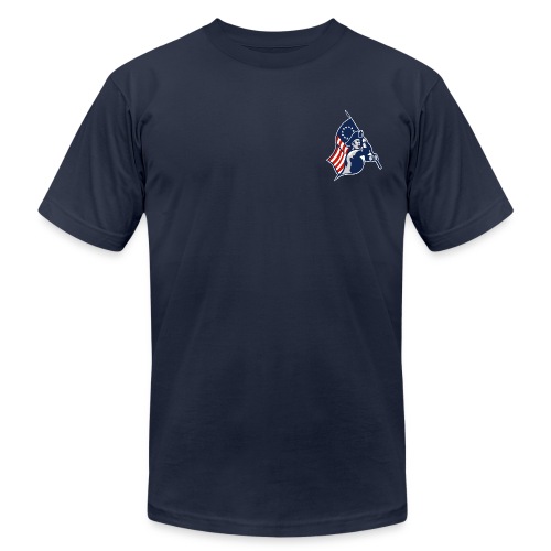 american patriot flag logo - Unisex Jersey T-Shirt by Bella + Canvas