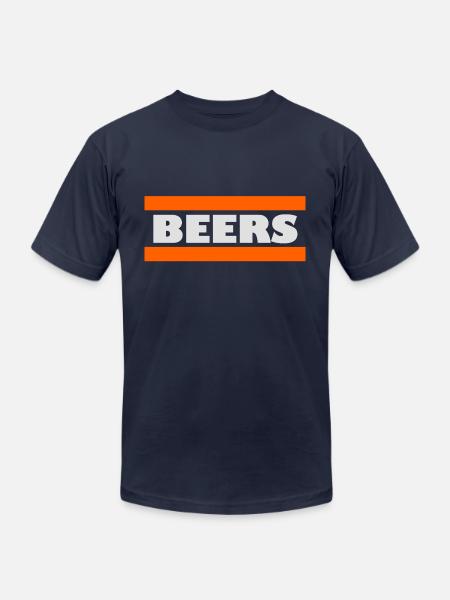 Beers - Unisex Jersey T-Shirt by Bella + Canvas - navy