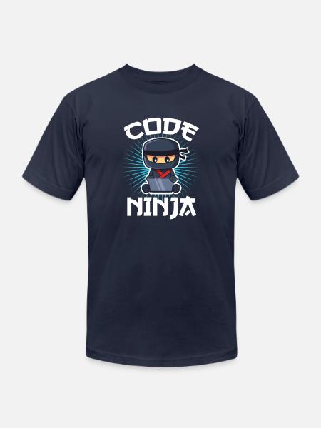 Code Ninja, Programmer - Unisex Jersey T-Shirt by Bella + Canvas - navy