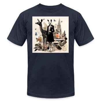 Deer Emily 1 - Unisex Jersey T-Shirt by Bella + Canvas - navy - Front - Jose (178cm)