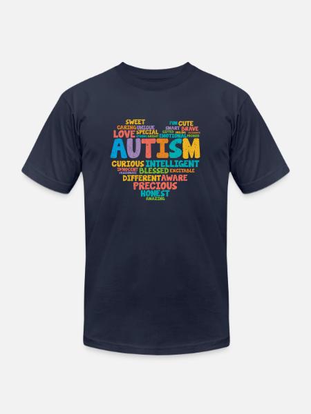 Autism Awareness - Unisex Jersey T-Shirt by Bella + Canvas - navy