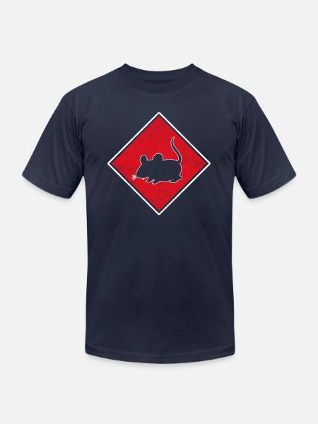 mouse - Unisex Jersey T-Shirt by Bella + Canvas - navy