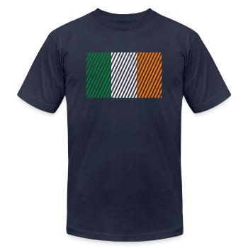 ireland flag - Unisex Jersey T-Shirt by Bella + Canvas - navy - Front - Jose (178cm)