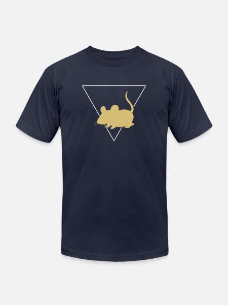 mouse - Unisex Jersey T-Shirt by Bella + Canvas - navy