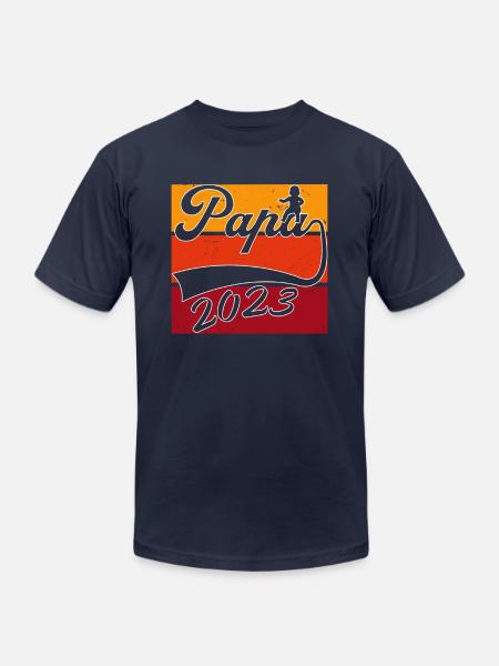 papa 2023 - Unisex Jersey T-Shirt by Bella + Canvas - navy
