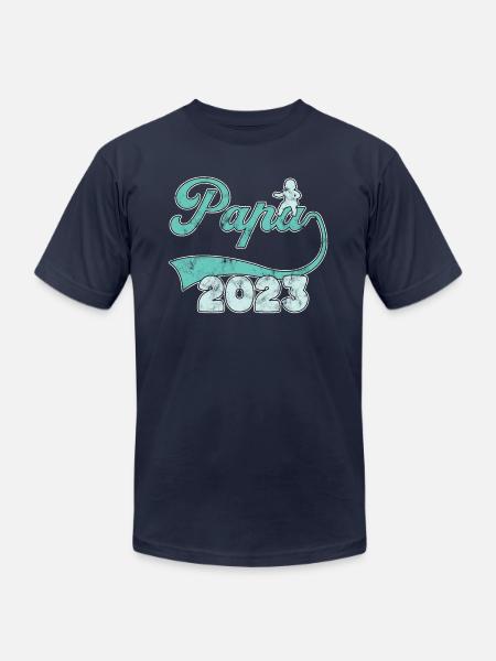 papa 2023 - Unisex Jersey T-Shirt by Bella + Canvas - navy