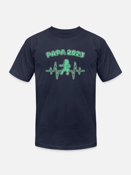 papa 2023 - Unisex Jersey T-Shirt by Bella + Canvas - navy