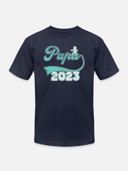 papa 2023 - Unisex Jersey T-Shirt by Bella + Canvas - navy