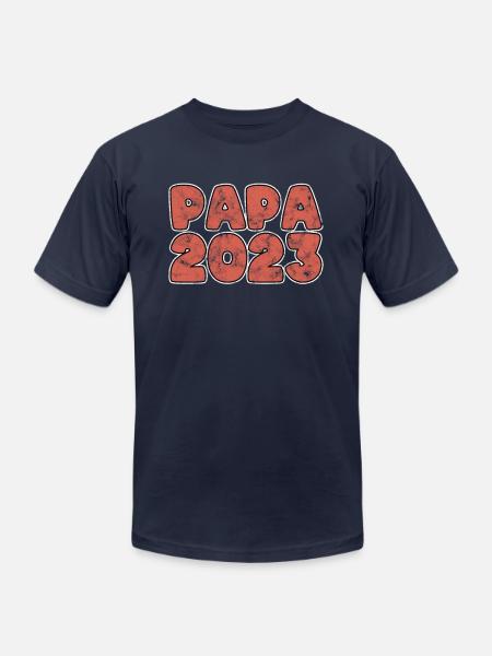 papa 2023 - Unisex Jersey T-Shirt by Bella + Canvas - navy