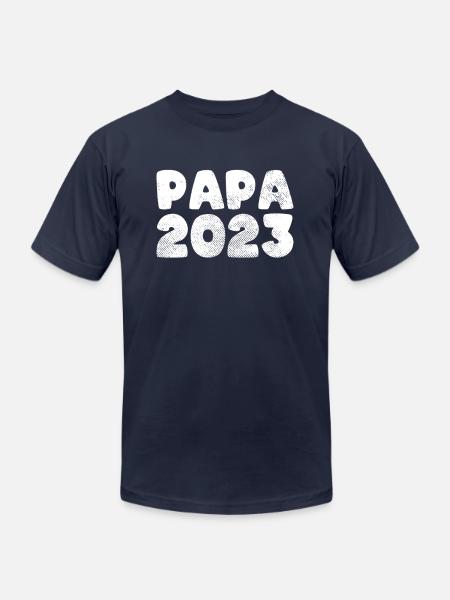papa 2023 - Unisex Jersey T-Shirt by Bella + Canvas - navy
