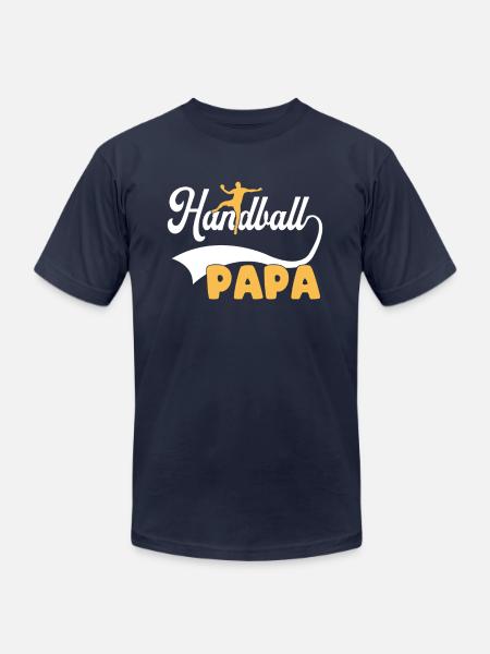 handball papa - Unisex Jersey T-Shirt by Bella + Canvas - navy