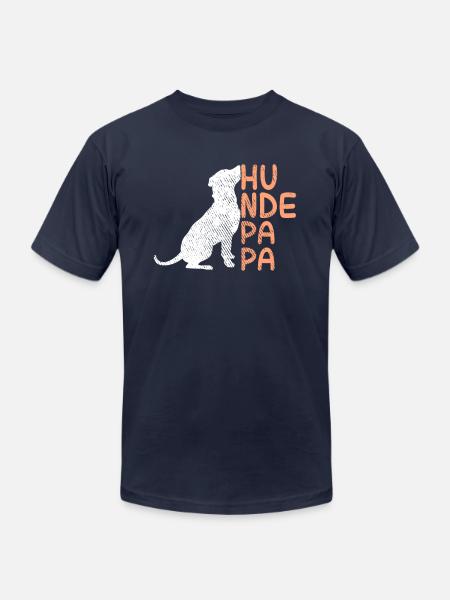 hunde papa - Unisex Jersey T-Shirt by Bella + Canvas - navy