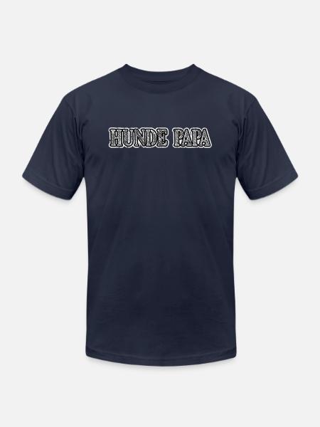 hunde papa - Unisex Jersey T-Shirt by Bella + Canvas - navy