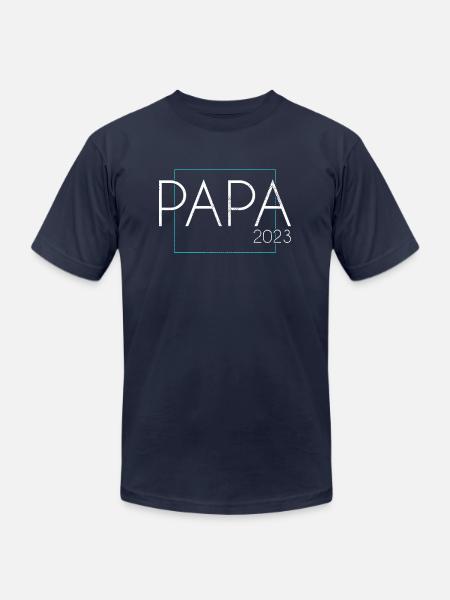 papa 2023 - Unisex Jersey T-Shirt by Bella + Canvas - navy