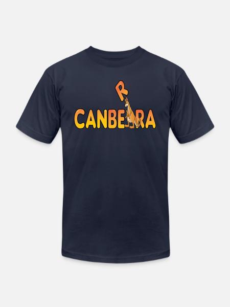 Canberra australian kangaroo city - Unisex Jersey T-Shirt by Bella + Canvas - navy