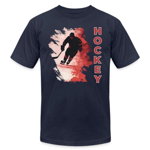 Hockey Fire - Unisex Jersey T-Shirt by Bella + Canvas