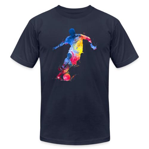 Soccer: Splash Kick - Unisex Jersey T-Shirt by Bella + Canvas