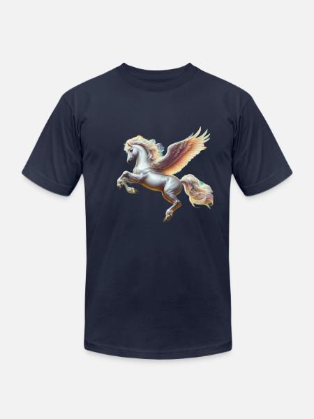 Legendary Pegasus - Unisex Jersey T-Shirt by Bella + Canvas - navy