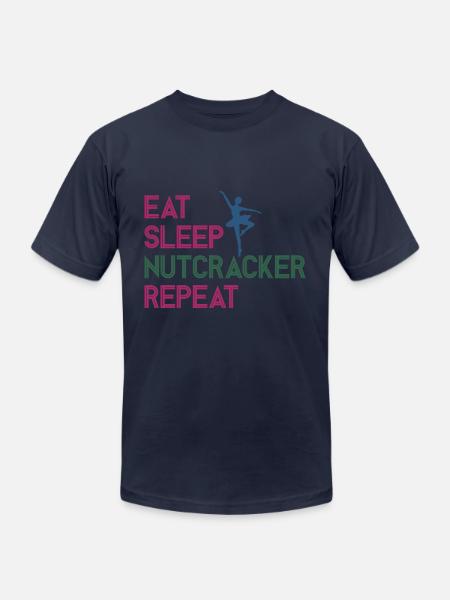Eat Sleep Nutcracker Repeat - Unisex Jersey T-Shirt by Bella + Canvas - navy