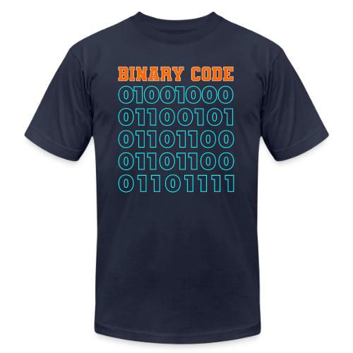 Say Hello in Binary code - Unisex Jersey T-Shirt by Bella + Canvas