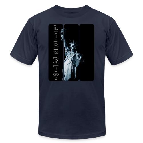 USA: Vertical Liberty - Unisex Jersey T-Shirt by Bella + Canvas