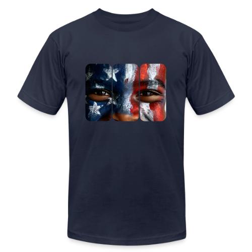 USA: Three Panels of Pride - Unisex Jersey T-Shirt by Bella + Canvas