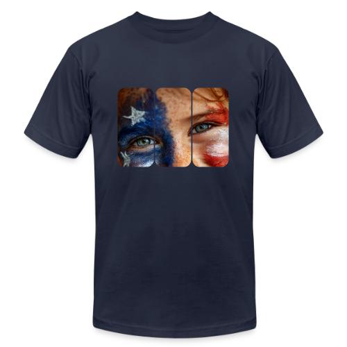 USA: Patriot Gaze - Unisex Jersey T-Shirt by Bella + Canvas