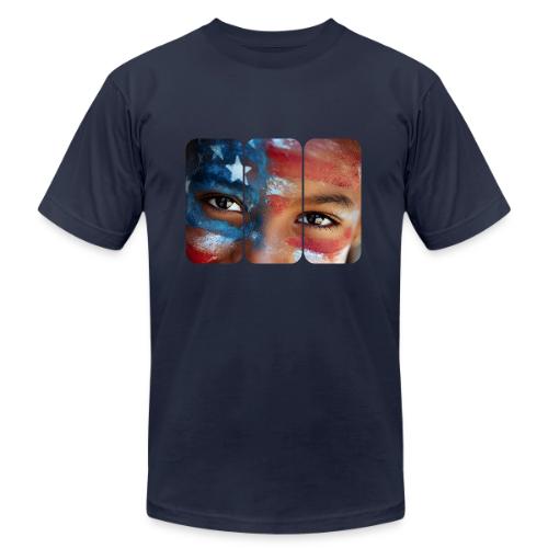 USA: Eyes of the Flag - Unisex Jersey T-Shirt by Bella + Canvas