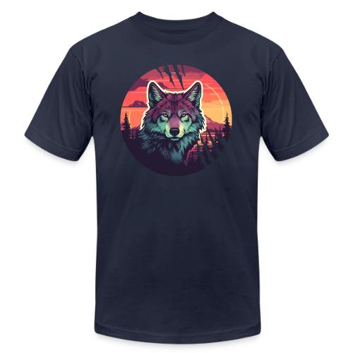 Colorful Wolf Stare - Unisex Jersey T-Shirt by Bella + Canvas