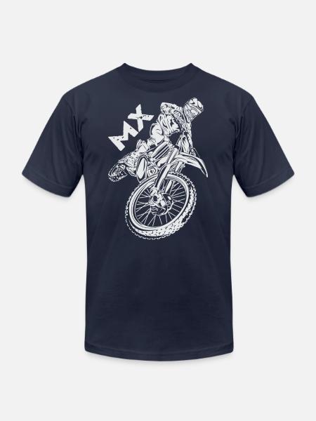 Motocross MX Rider - Unisex Jersey T-Shirt by Bella + Canvas - navy