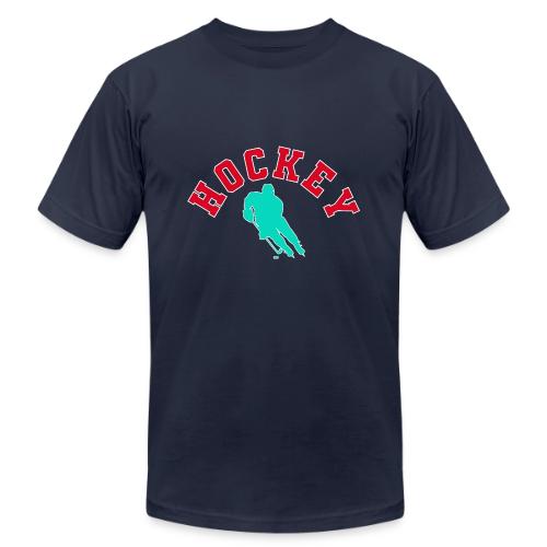 Hockey Player Silhouette - Unisex Jersey T-Shirt by Bella + Canvas