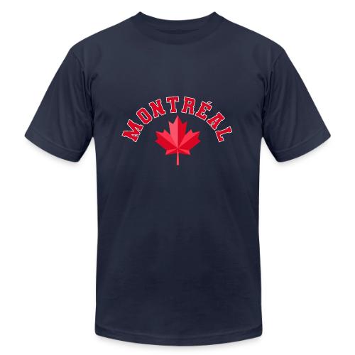 Montréal with maple leaf - Unisex Jersey T-Shirt by Bella + Canvas