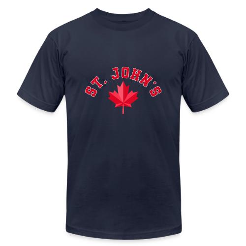 St. John's with maple leaf - Unisex Jersey T-Shirt by Bella + Canvas